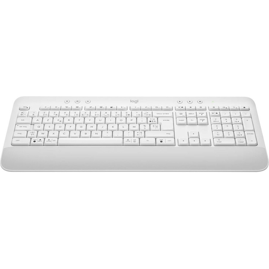 Logitech Signature K650 Keyboard - Wireless Connectivity - French - AZERTY Layout - Off White