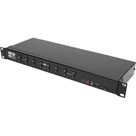 Tripp Lite by Eaton 8-Port DVI/USB KVM Switch with Audio and USB 2.0 Peripheral Sharing, 1U Rack-Mount, Dual-Link, 2560 x 1600