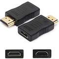 5PK HDMI 1.1 Male to HDMI 1.1 Female Black Adapters For Resolution Up to 1920x1200 (WUXGA)