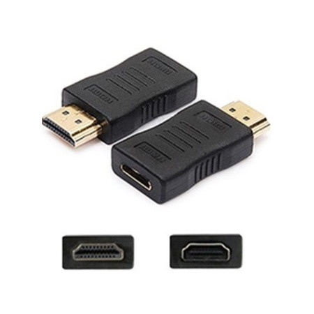 5PK HDMI 1.1 Male to HDMI 1.1 Female Black Adapters For Resolution Up to 1920x1200 (WUXGA)