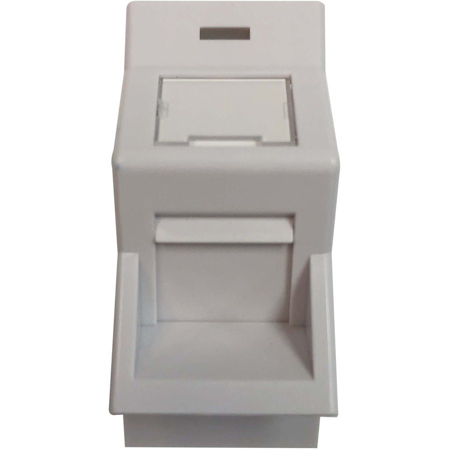 Eaton Tripp Lite Series 1-Port UK-Style Insert, Unloaded Shuttered Angled Module, 25 x 50 mm, Icon Tab, White