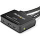 StarTech.com 2 Port HDMI KVM Switch - 4K 60Hz - Compact UHD HDMI USB KVM Switch with 4ft Cables & Audio - Bus Powered & Remote Switching