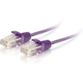 C2G 5ft Cat6 Snagless Unshielded (UTP) Slim Ethernet Cable - Cat6 Network Patch Cable - PoE - Purple
