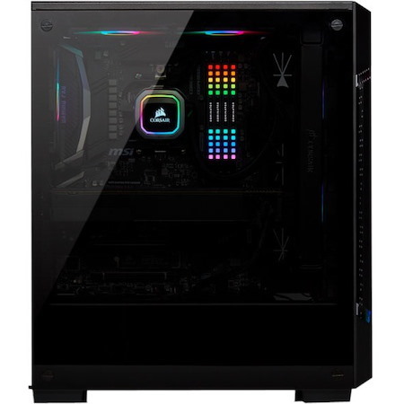 Corsair iCUE 220T RGB Computer Case - Mini ITX, Micro ATX, ATX Motherboard Supported - Mid-tower - Steel, Tempered Glass - Black