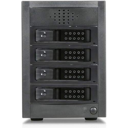 RAIDage JAGE5BT4HDBK-DE Drive Enclosure 12Gb/s SAS, SATA/600 - Mini-SAS HD Host Interface Tower - Black