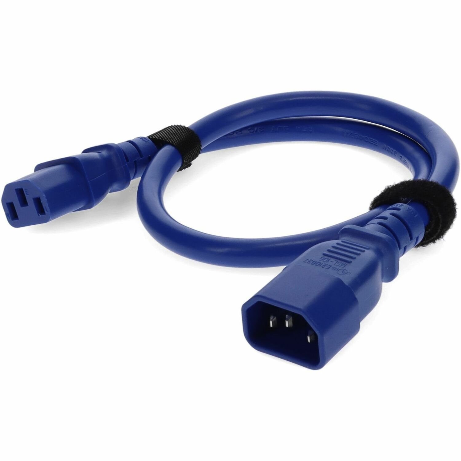 AddOn 5ft C13 to C14 (Locking) 18AWG Blue 10A 100-250V Power Cable