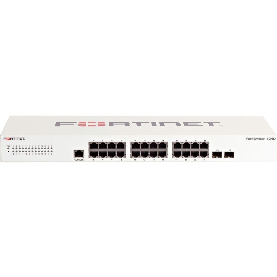 Fortinet FortiSwitch D 124D 24 Ports Manageable Ethernet Switch - Gigabit Ethernet - 10/100/1000Base-T, 1000Base-X