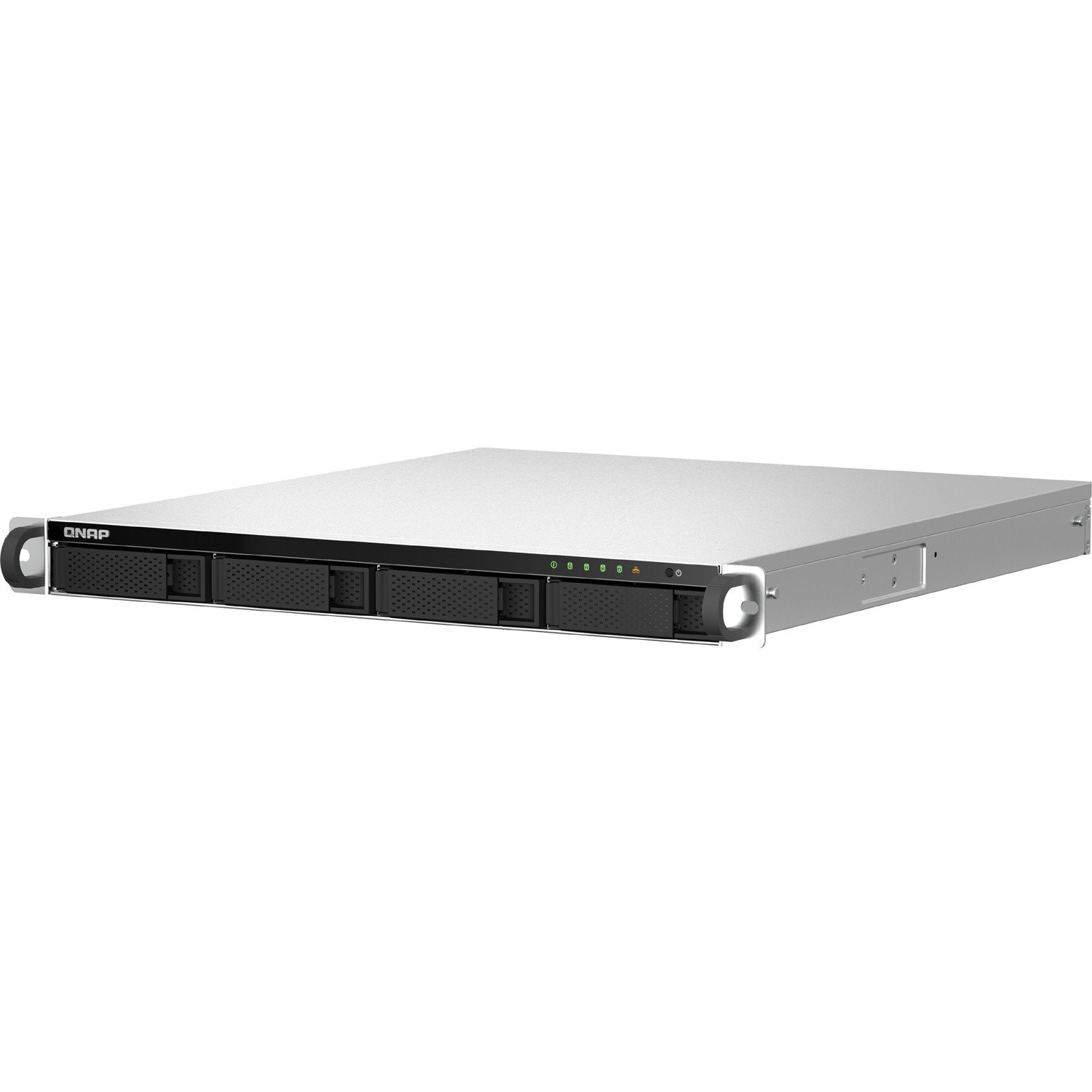 QNAP TS-464U-RP-8G 4 x Total Bays SAN/NAS Storage System - 4 GB Flash Memory Capacity - Intel Celeron Quad-core (4 Core) 2 GHz - 8 GB RAM - DDR4 SDRAM - 1U Rack-mountable