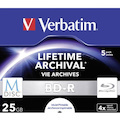Verbatim Blu-ray Recordable Media - BD-R - 4x - 25 GB - 5 Pack Jewel Case