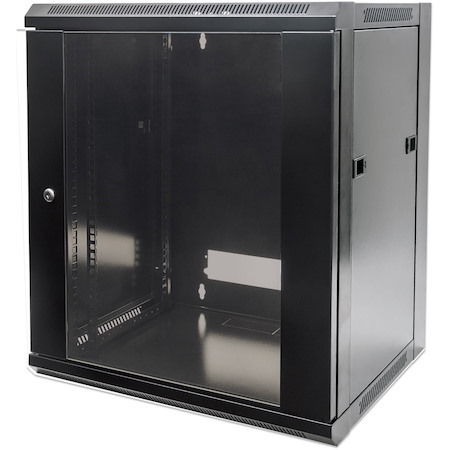 Intellinet Network Solutions 19 Inch Wallmount Cabinet, 6U, 17.7 Inch (450 mm) Depth, 6U, Black, Flatpack