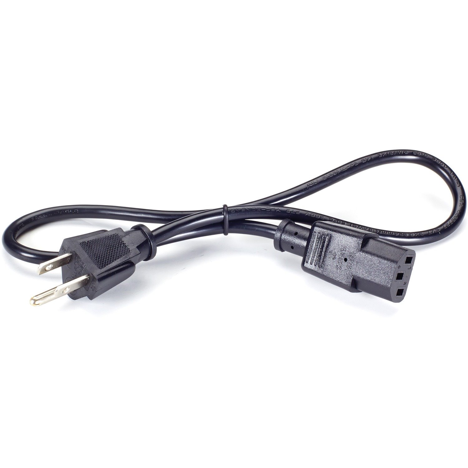 Black Box North American Power Cord - NEMA 5-15P to IEC-60320-C13, 2.0-ft. (0.6-m)