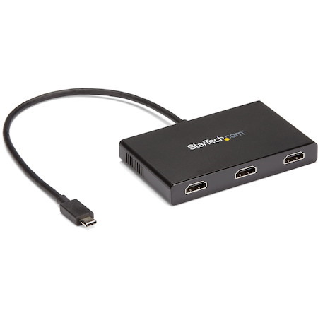 StarTech.com 3-Port USB-C Multi-Monitor Adapter, Type-C to 3x HDMI MST Hub, Triple 1080p HDMI Laptop Display Extender / Splitter, Windows