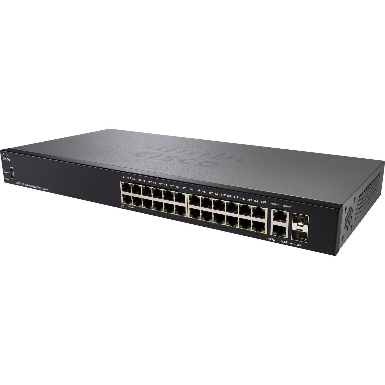 Cisco 250 SG250-26P 26 Ports Manageable Ethernet Switch - Gigabit Ethernet - 1000Base-T, 1000Base-X
