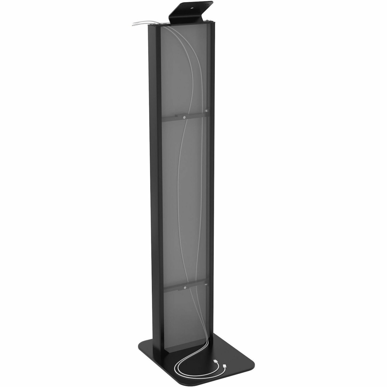 CTA Digital Premium Floor Stand Kiosk with Graphic Slots and VESA Plate for Kitting (Black)