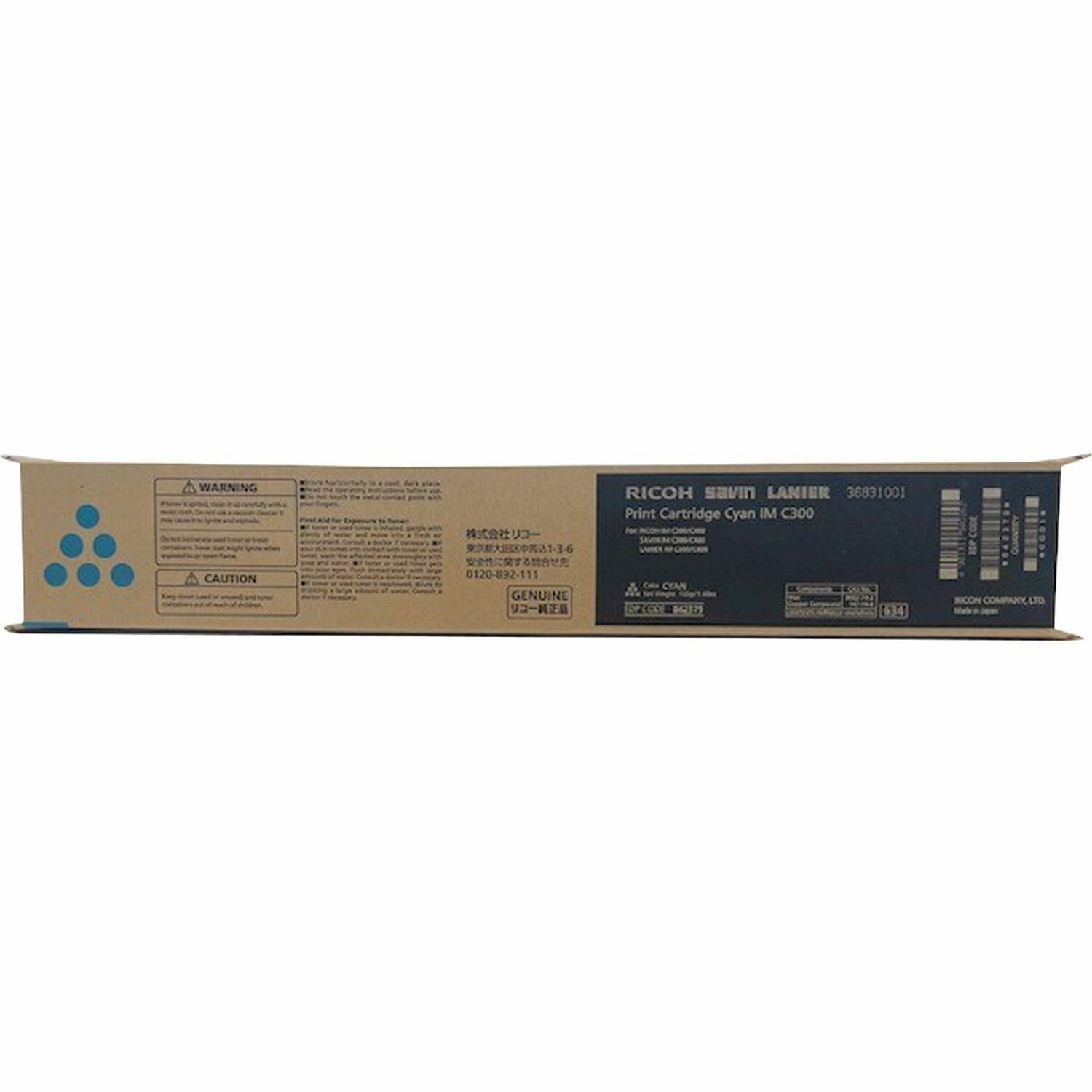 Ricoh Original Laser Toner Cartridge - Cyan - 1 Pack