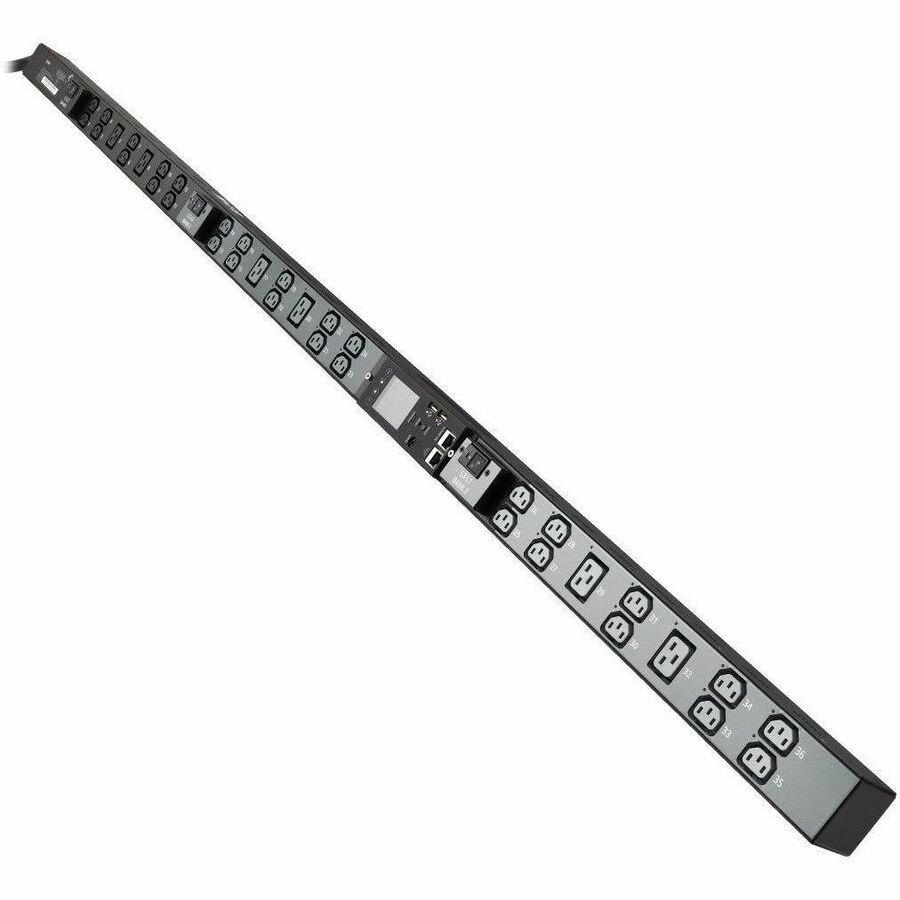 Eaton 8.6kW 200-240V 3-Phase IsoBreaker Managed PDU - Gigabit, 36 Outlets, L15-30P Input, LCD, 10 ft. (3 m) Cord, 0U, 70 in. (1.8 m) Height, TAA