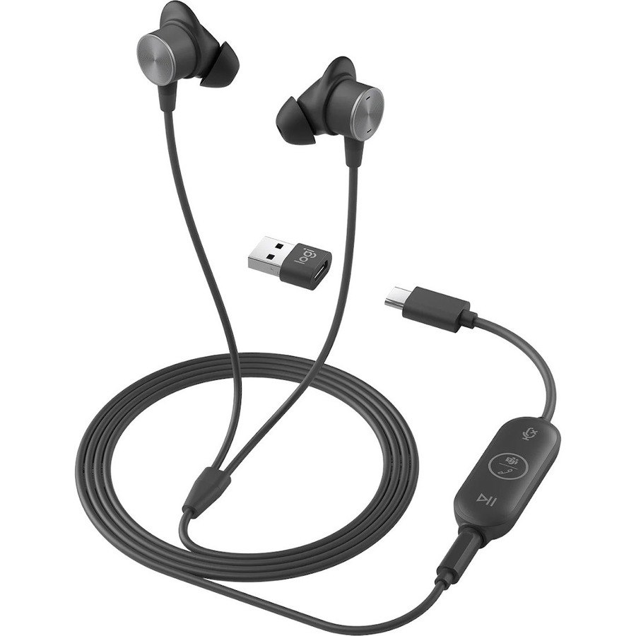 Logitech Zone Wired Earbud Stereo Earset - Graphite