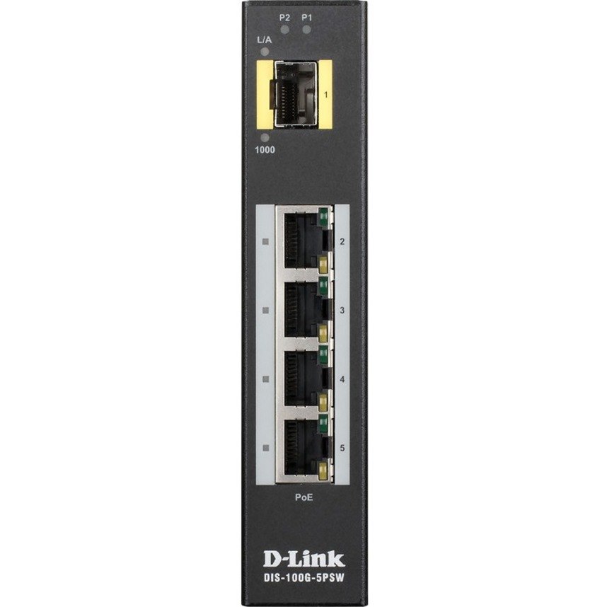 D-Link DIS-100G DIS-100G-5PSW 4 Ports Ethernet Switch - Gigabit Ethernet - 1000Base-X, 100/1000Base-T