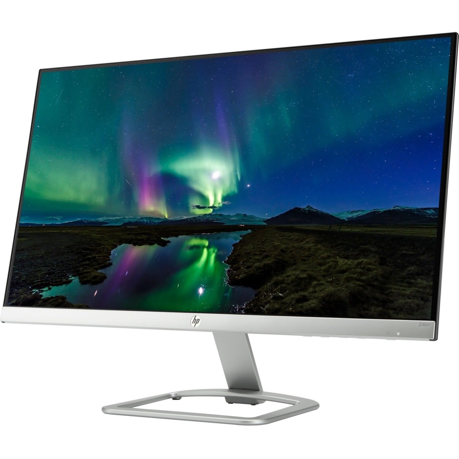 HP Home 24er Full HD LCD Monitor - 16:9 - Natural Silver, Blizzard White