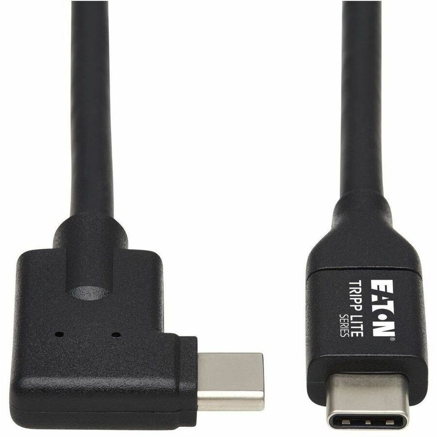 Eaton Tripp Lite Series USB-C Cable (M/M) - USB 3.2 Gen 1 (5 Gbps), Thunderbolt 3 Compatible, Right-Angle Plug, 2 m (6.6 ft.)