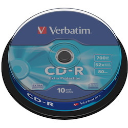 Verbatim 43437 CD Recordable Media - CD-R - 52x - 700 MB - 10 Pack Spindle