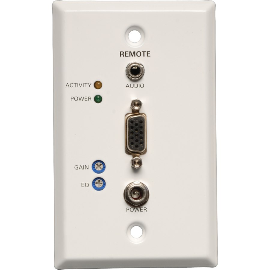 Tripp Lite by Eaton VGA over Cat5/6 Extender, Wall Plate Receiver for Video/Audio, Up to 1000 ft. (305 m), TAA