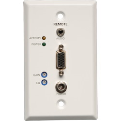 Tripp Lite by Eaton VGA over Cat5/6 Extender Wall Plate Receiver for Video/Audio Up to 1000 ft. (305 m) TAA