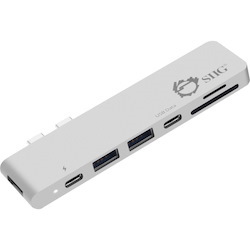 SIIG Thunderbolt 3 USB-C Hub HDMI with Card Reader & PD Adapter - Silver
