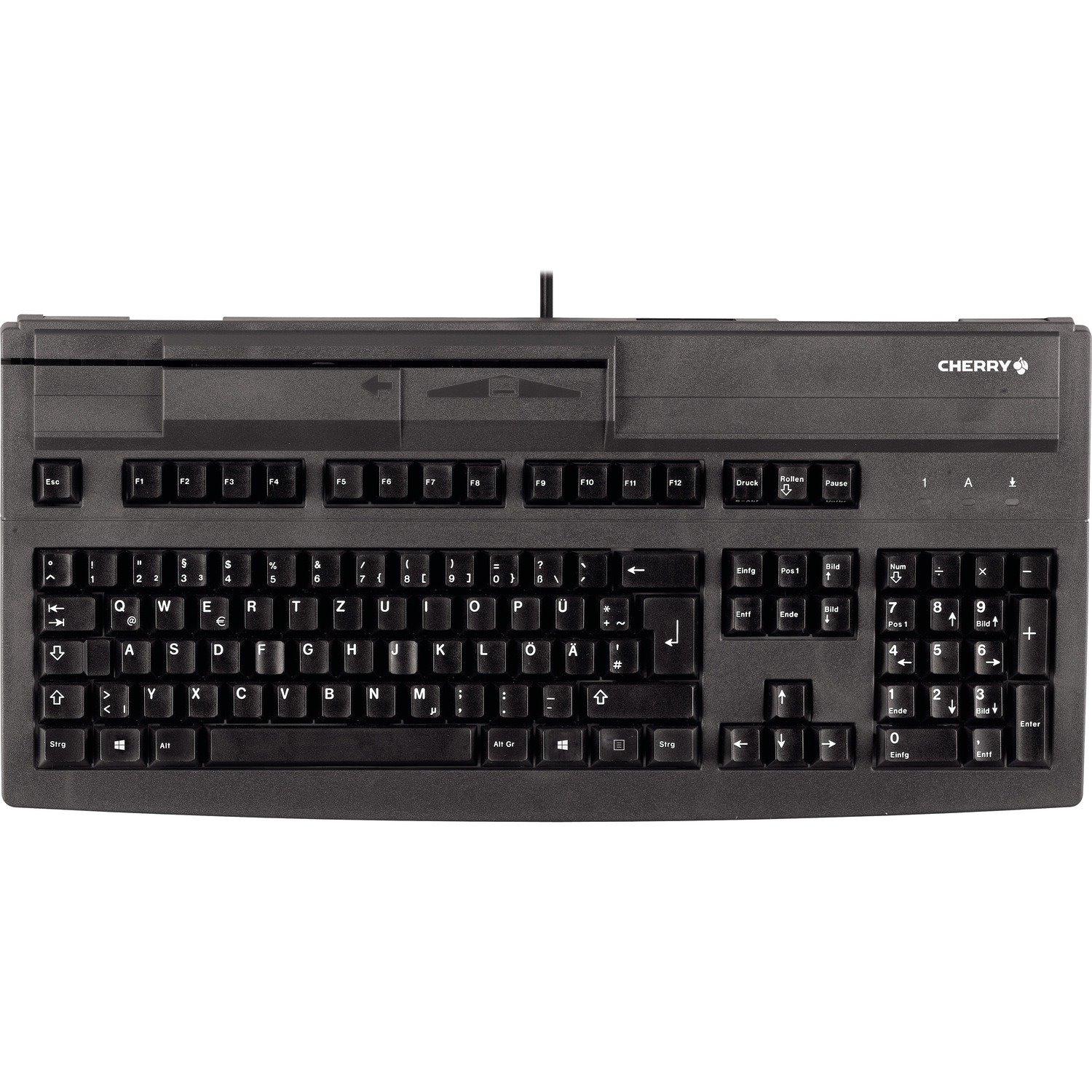 CHERRY MultiBoard G80-8000 Keyboard - Cable Connectivity - USB 2.0 Interface - German - QWERTZ Layout - Black