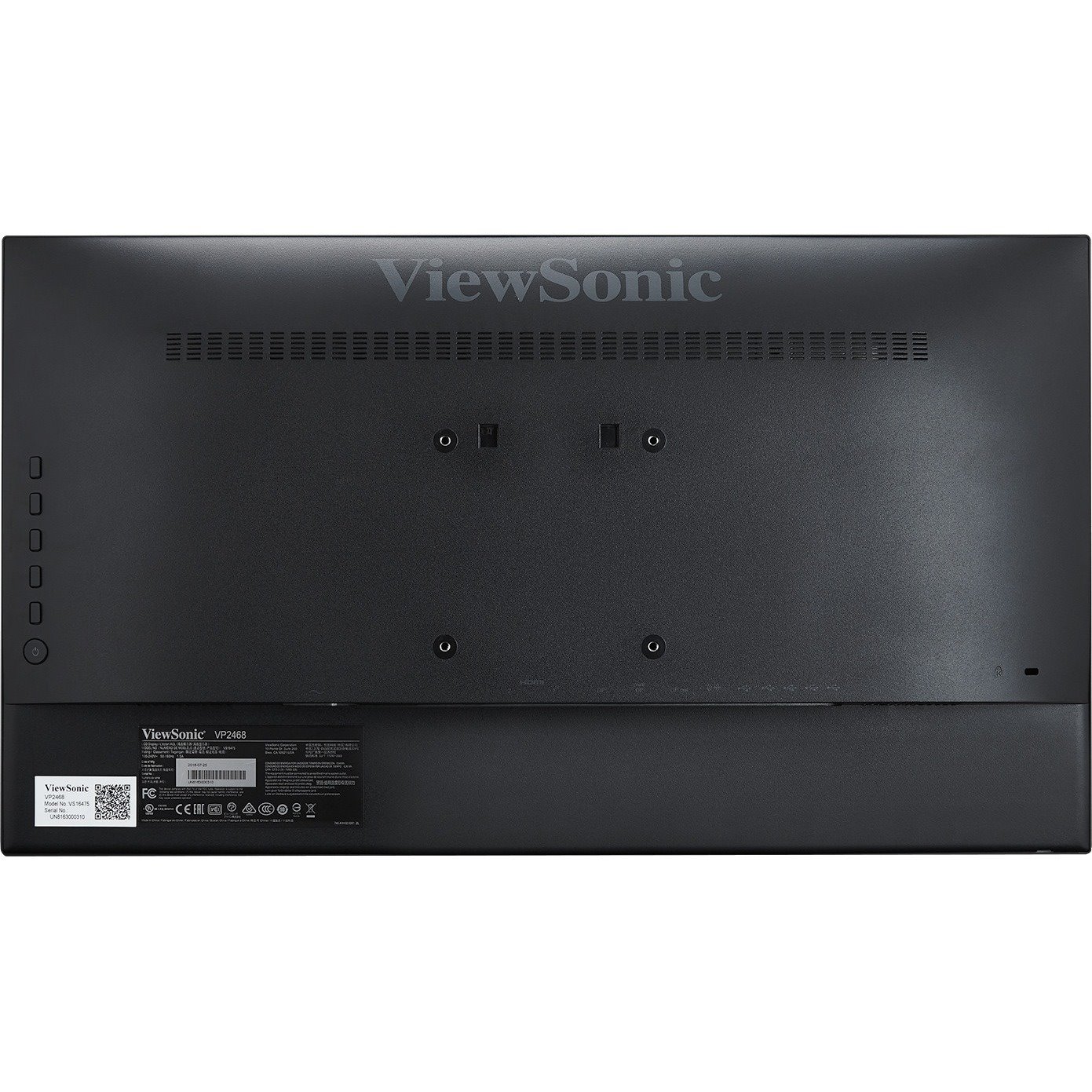 ViewSonic VP2468_H2 24-Inch Premium Dual Pack Head-Only IPS 1080p Monitors with ColorPro 100% sRGB Rec 709, 14-bit 3D LUT, Eye Care, HDMI, USB, DP Daisy Chain, VESA