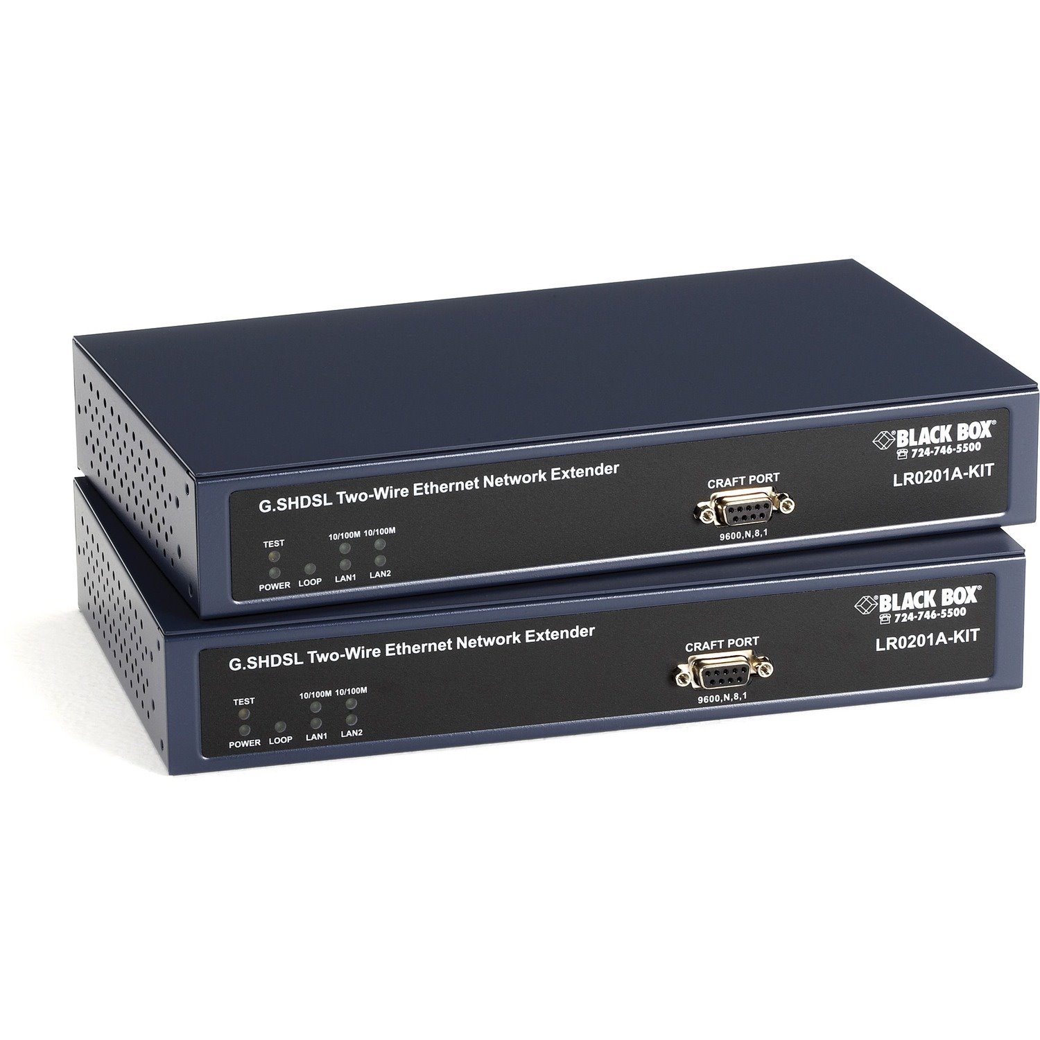 Black Box LR0200 Series Managed Ethernet Extender Kit - 2-Port