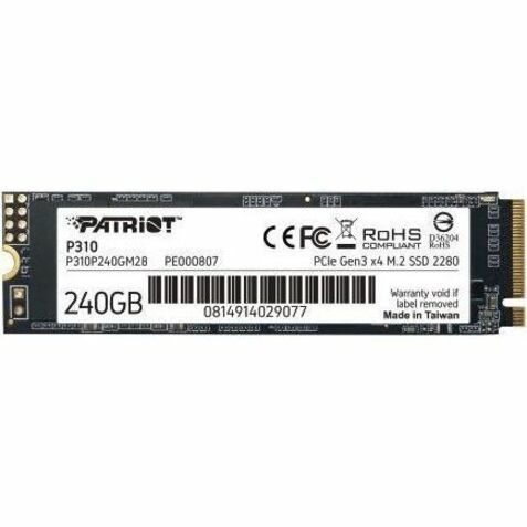 Patriot Memory P310 240 GB Solid State Drive - M.2 2280 Internal - PCI Express NVMe (PCI Express 3.0 x4)