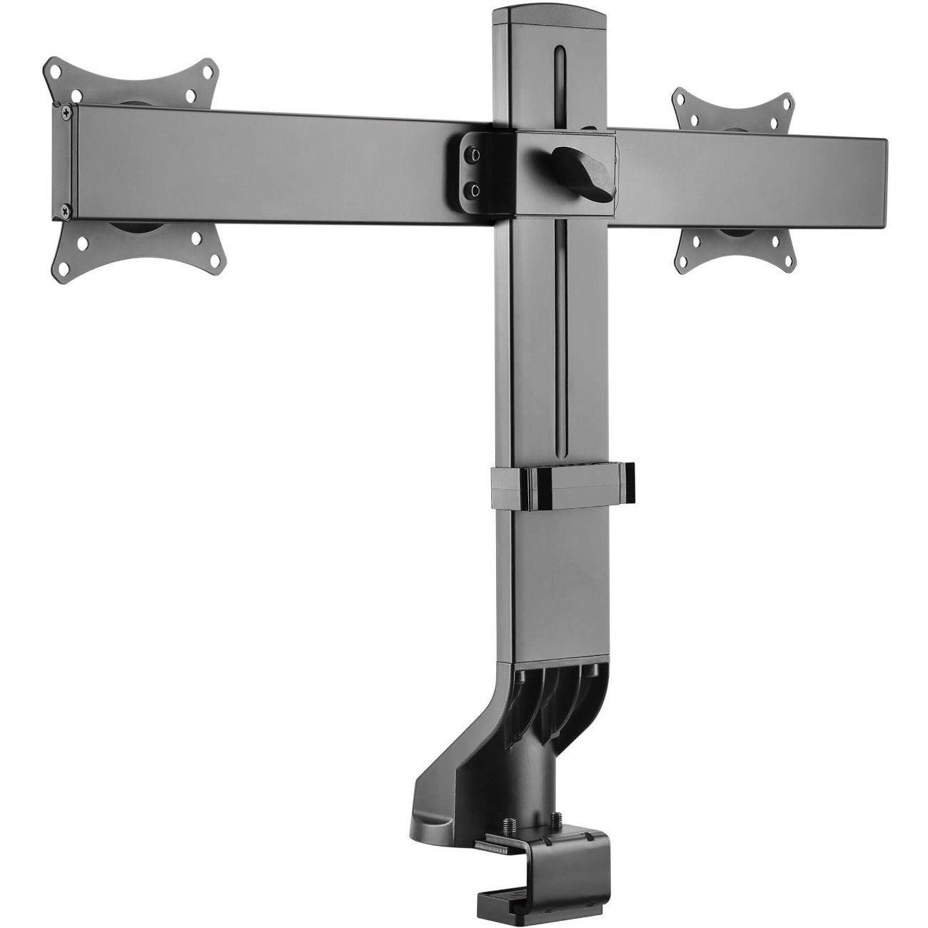 Tripp Lite by Eaton Dual-Display Monitor Arm with Desk Clamp and Grommet - Height Adjustable, 17" to 27" Monitors