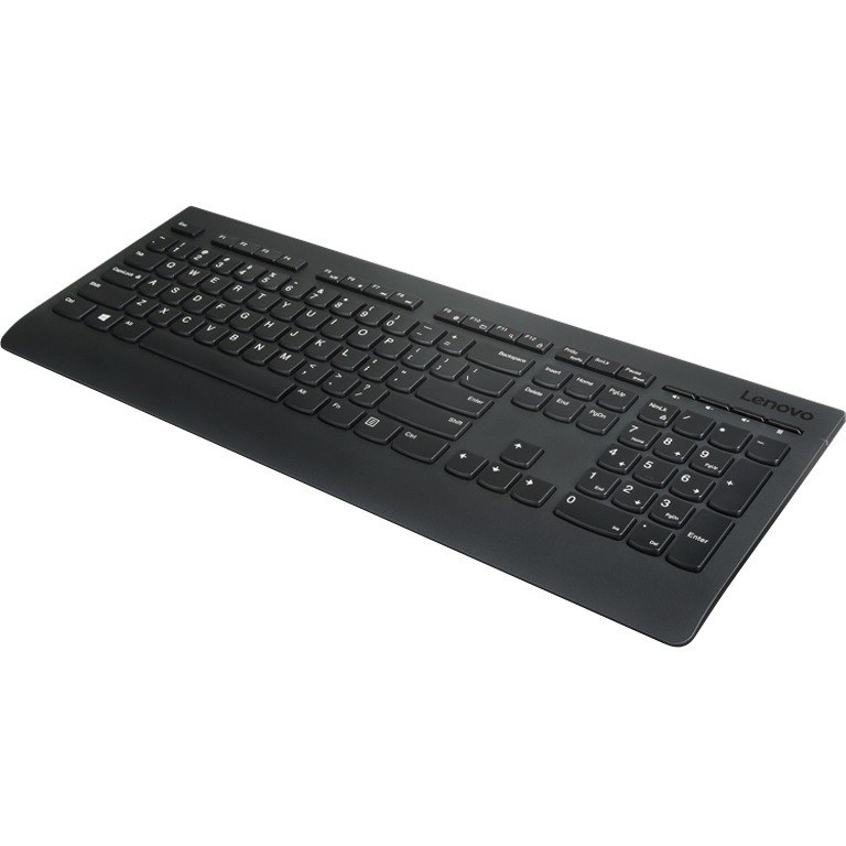 Lenovo Professional Keyboard - Wireless Connectivity - USB Interface - English (US), English (Europe) - QWERTY Layout - Black