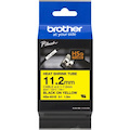 Brother HSe-631E - Heat Shrink Tube Tape Cassette - Black on Yellow, 11.2mm Wide