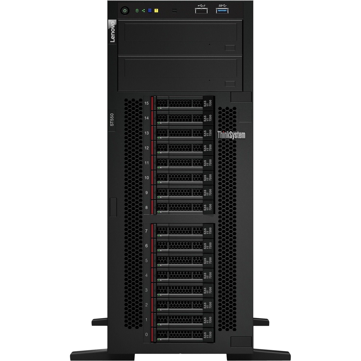 Lenovo ThinkSystem ST550 7X10A0A2AU 4U Tower Server - 1 x Intel Xeon Silver 4210 2.20 GHz - 16 GB RAM - 12Gb/s SAS, Serial ATA/600 Controller