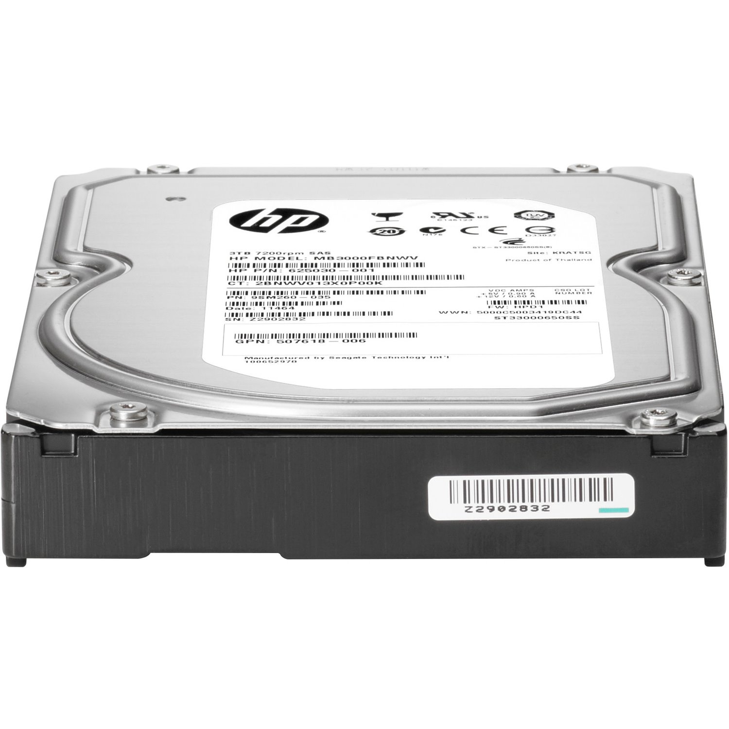 HPE 3 TB Hard Drive - 3.5" Internal - SATA (SATA/600)