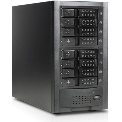 RAIDage JAGE6BT8HDBK-DE-P Drive Enclosure 12Gb/s SAS, SATA/600 - Mini-SAS HD Host Interface Tower - Black