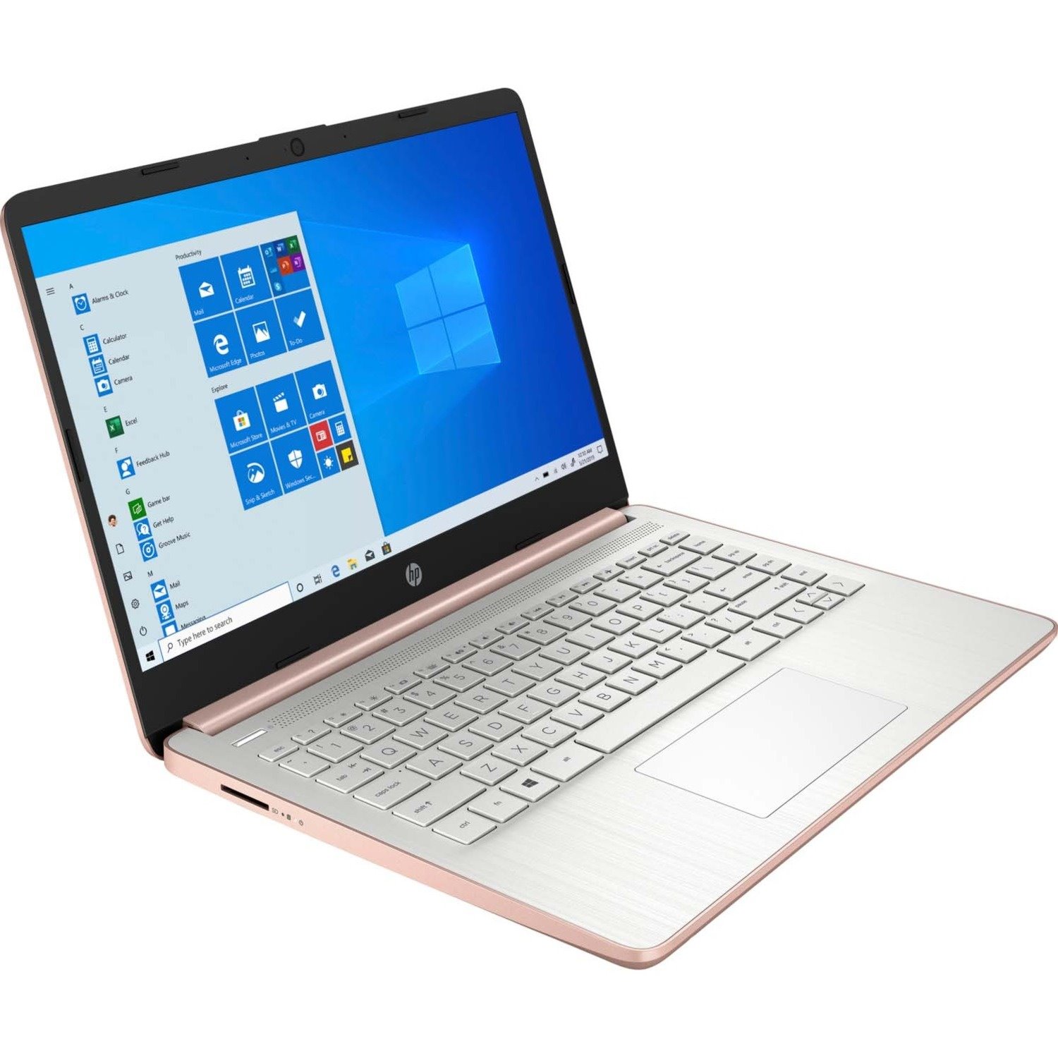 HP 14-dq0000 14-dq0070nr 14" Touchscreen Notebook - HD - Intel Celeron N4020 - 4 GB - 64 GB Flash Memory - Pale Rose Gold