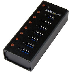 StarTech.com 7 Port USB 3.0 Hub - 5Gbps - Desktop or Wall-mountable Metal Enclosure