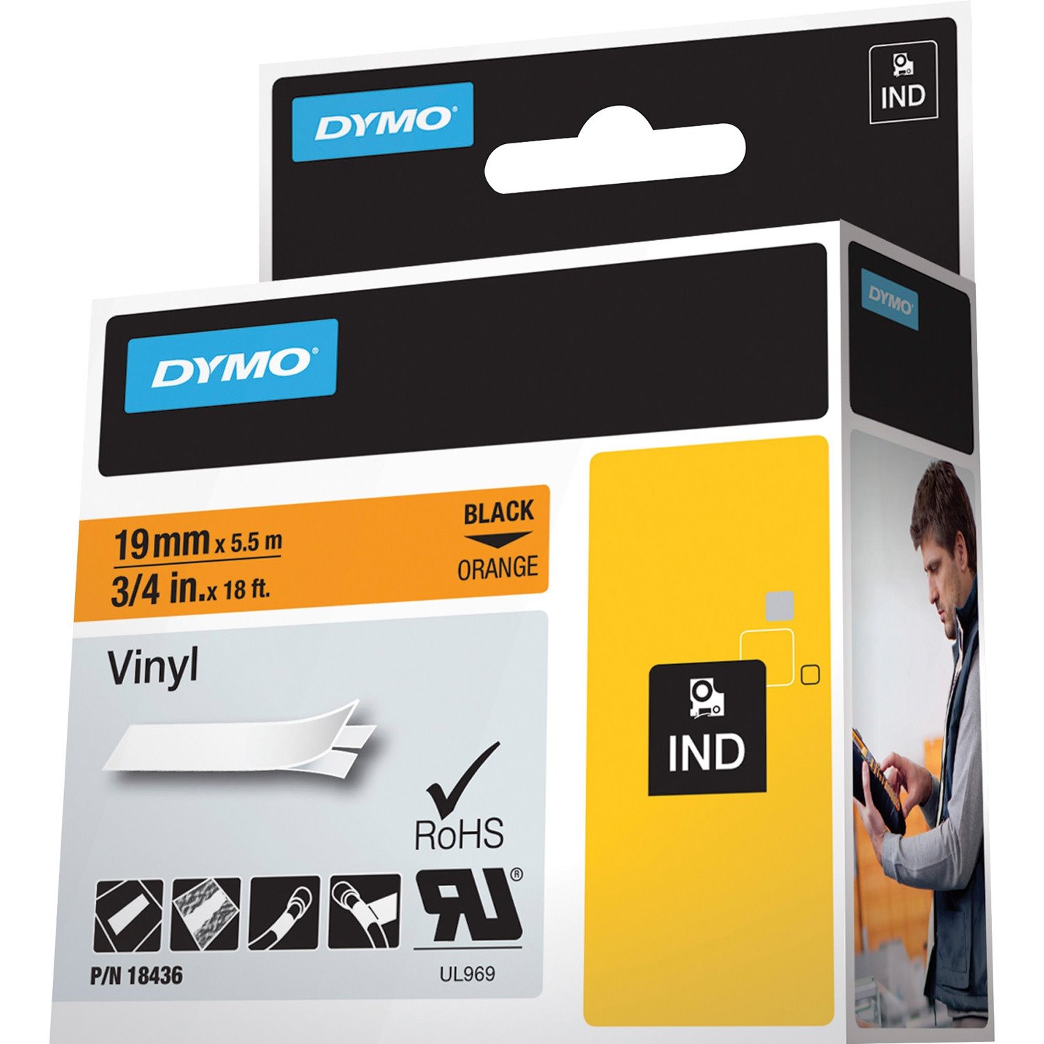 Dymo Colored Industrial Rhino Vinyl Labels