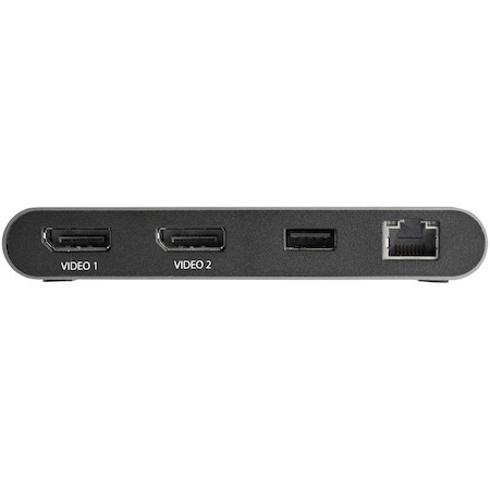 StarTech.com Thunderbolt 3 Mini Dock - Portable Dual Monitor TB3 Docking Station DisplayPort 4K 60Hz - 1x USB-A, GbE - 28cm (11") Cable