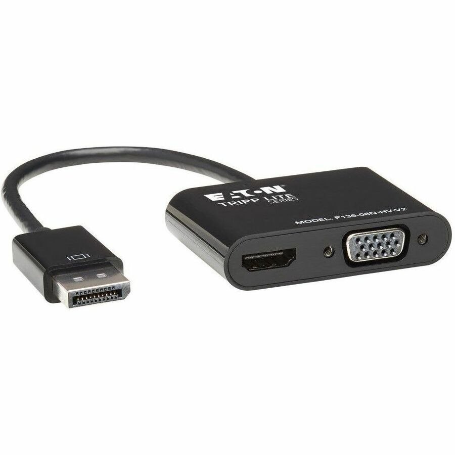 Eaton Tripp Lite Series DisplayPort to VGA/HDMI All-in-One Converter Adapter, DP ver 1.2, 4K 30 Hz HDMI