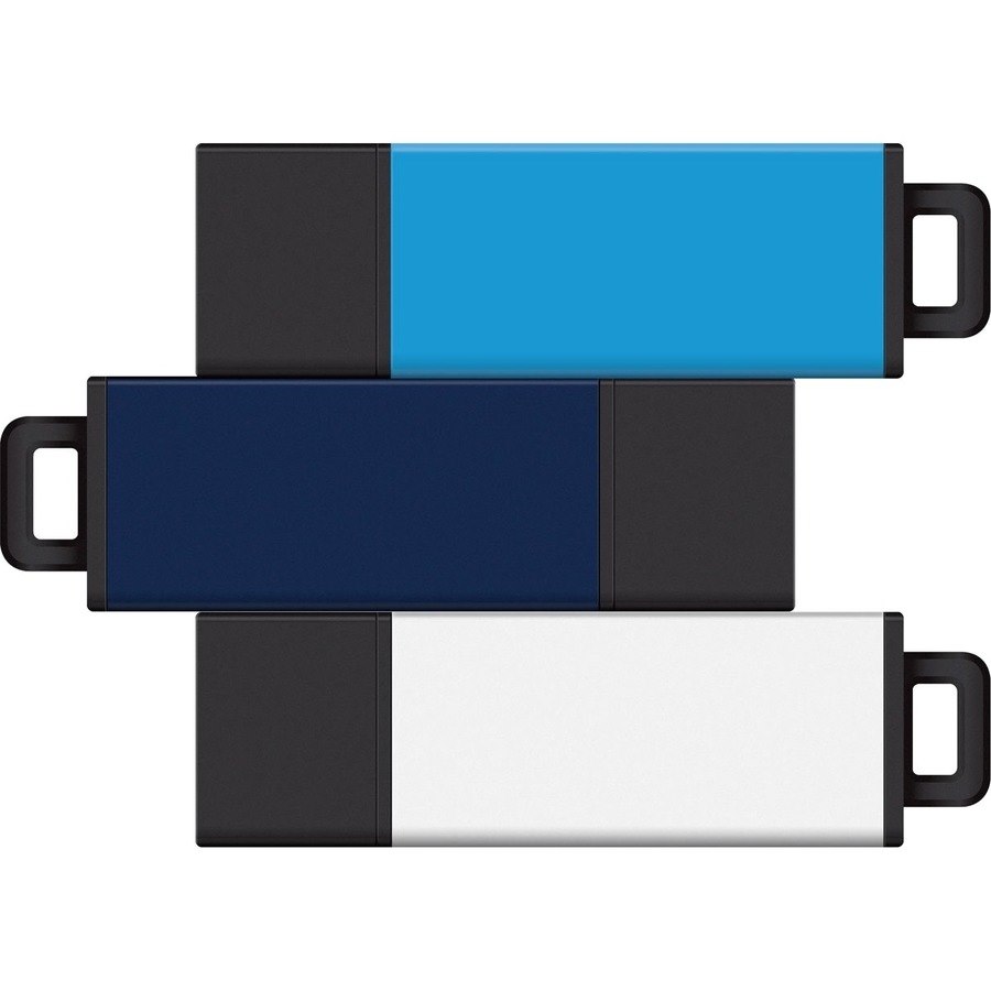 Centon 8GB USB 2.0 Pro2 3Pk (Aqua, Blue, White)