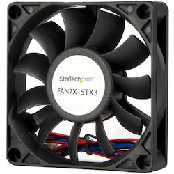 StarTech.com Replacement 70mm Ball Bearing CPU Case Fan - TX3 Connector - Case fan - 70 mm - black