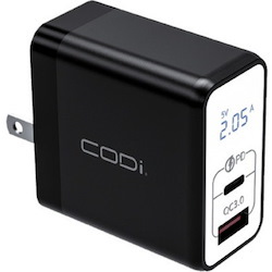 CODi Dual Port 30W Wall Charger/AC Adapter (USB-C, USB-A Outputs)