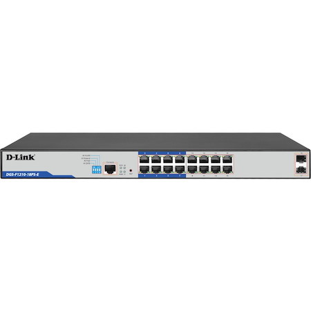 D-Link DGS-F1210 DGS-F1210-18PS-E 16 Ports Manageable Ethernet Switch - Gigabit Ethernet - 10/100/1000Base-T, 1000Base-X