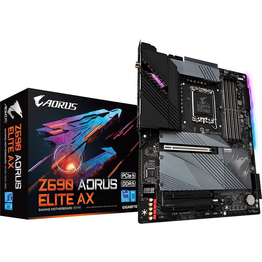 Aorus Ultra Durable Z690 AORUS ELITE AX Gaming Desktop Motherboard - Intel Z690 Chipset - Socket LGA-1700 - Intel Optane Memory Ready - ATX