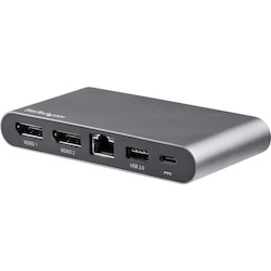 StarTech.com USB C Dock - 4K Dual Monitor DisplayPort Docking Station - 100W Power Delivery Passthrough, GbE, 2x USB-A - Multiport Adapter
