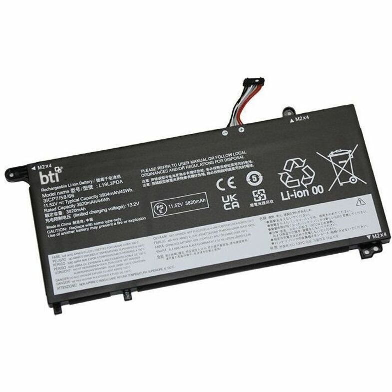 BTI 5B10Z21197-BTI 11.58V 44WHR LI-ION BATTERY 5B10Z21197, 5B10Z21198, 5B10Z21202, 5B10Z21210, 5B11N52052, 5B11N52054, 5B11N52073, 5B11N52076, L19C3PDA, L19D3PDA, L19L3PDA, L19M3PDA, SB10Z21196, SB10Z21199, SB10Z21203, SB10Z21208, SB11N52079, SB11N52080